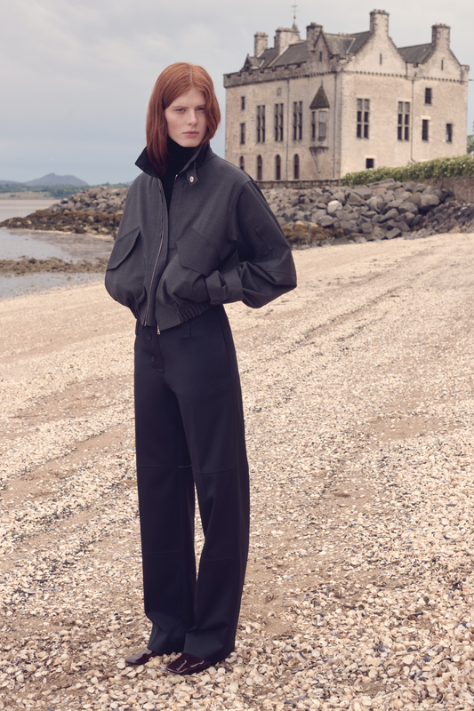 VB X Mackintosh Bomber Jacket In Charcoal