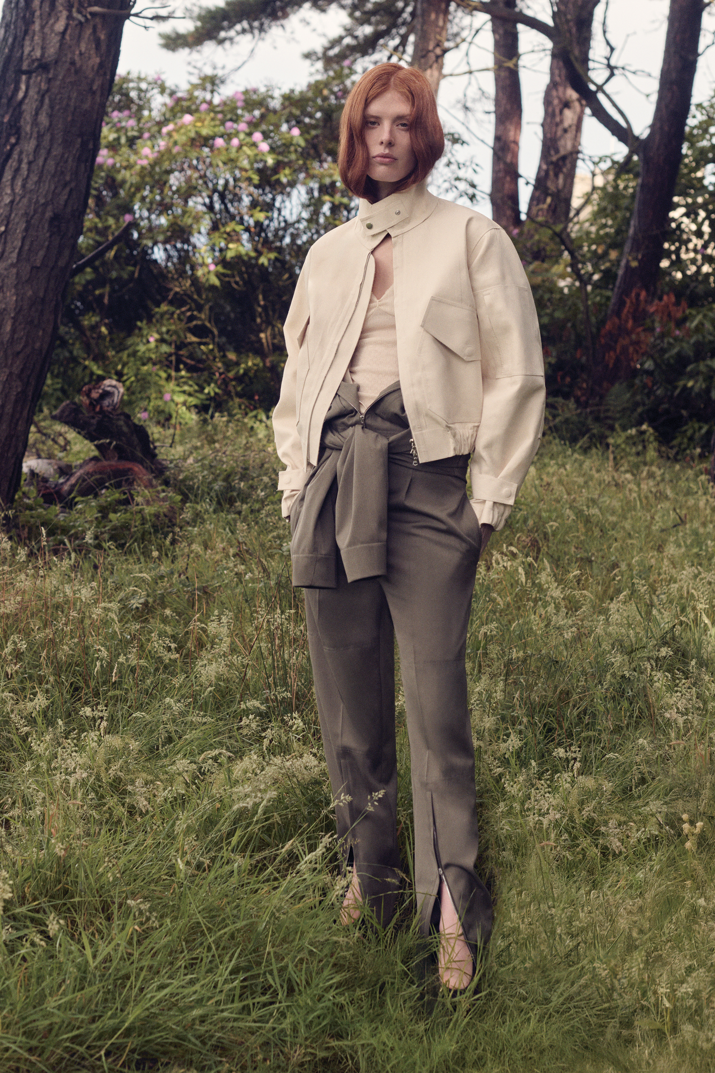 VB X Mackintosh Bomber Jacket In Putty