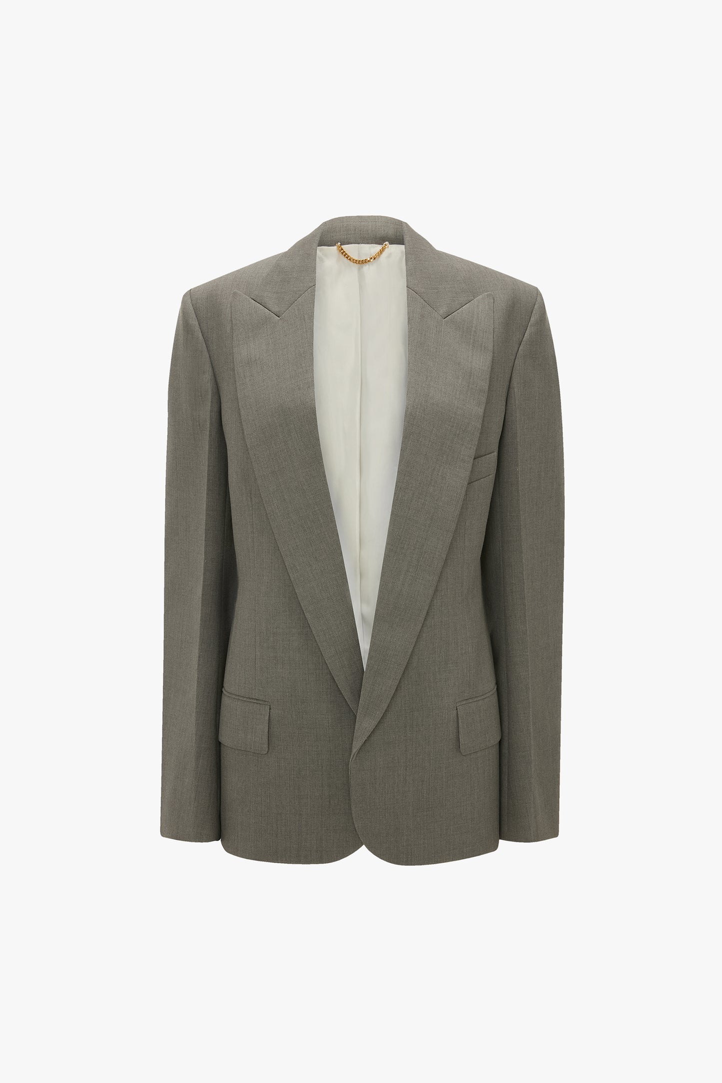 Sculptural Sleeve Jacket In Light Grey Melange