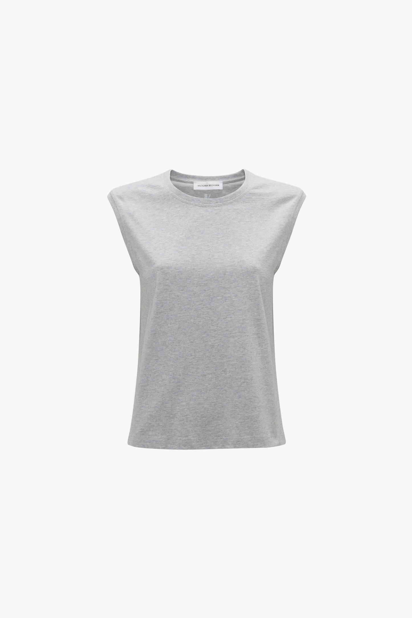 Sleeveless T-Shirt In Grey Marl