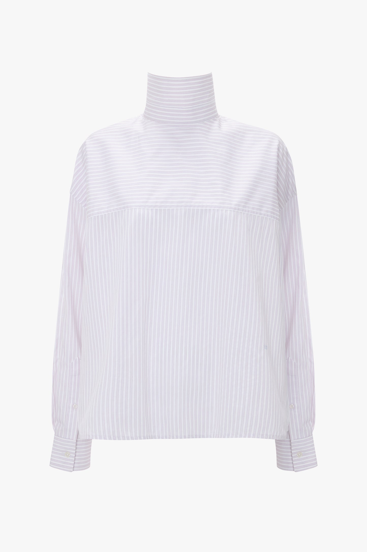 Tie-Neck Shirt In Lilac-Paprika