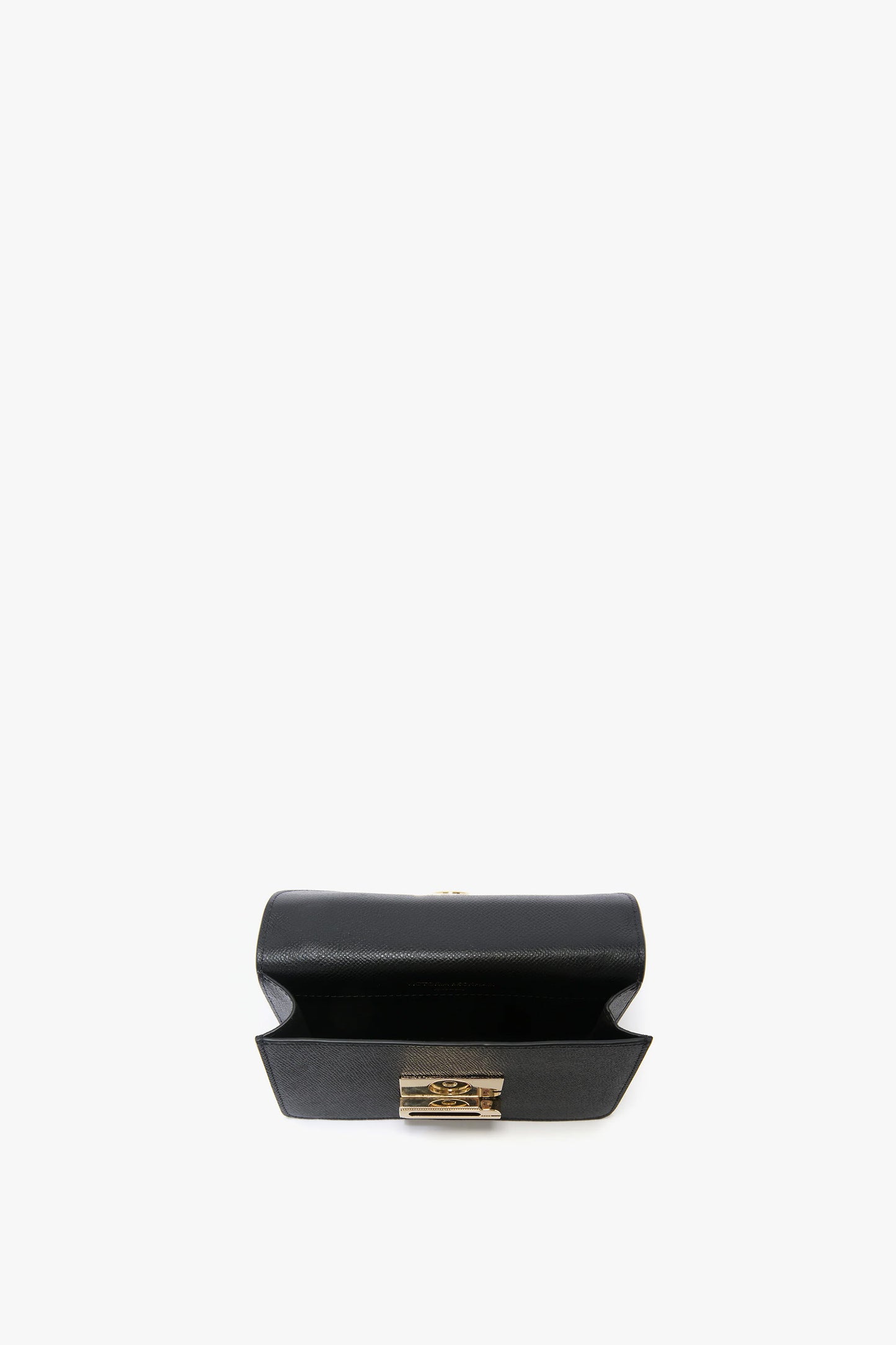 Nano Dorian Wristlet In Black Grained Leather