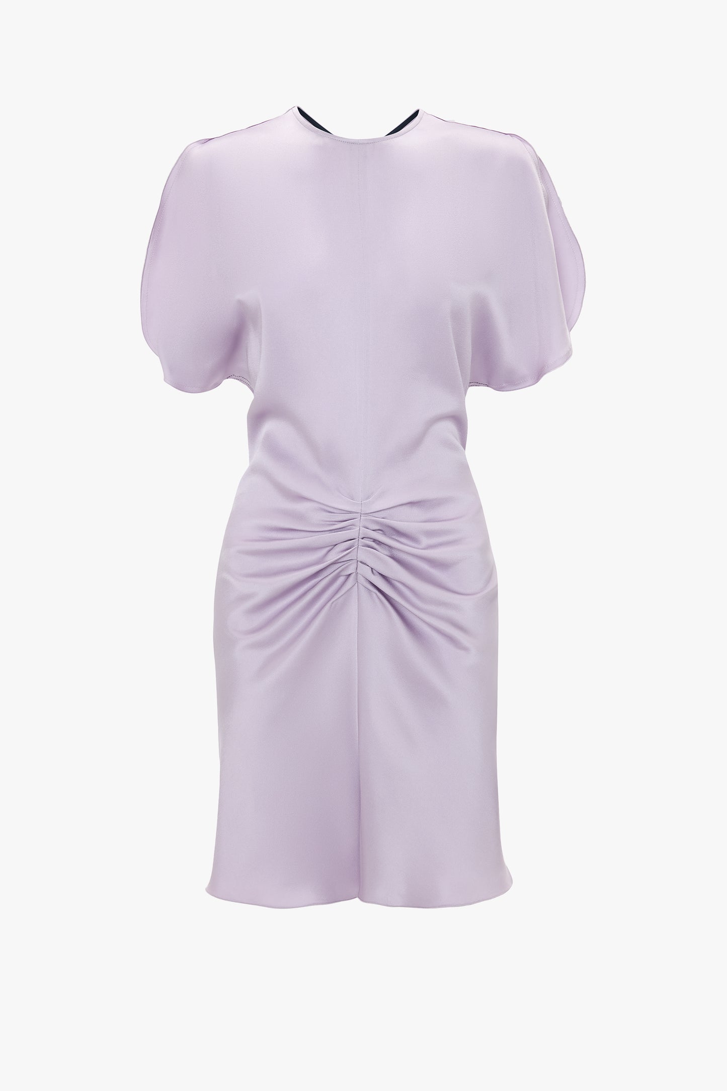 Gathered Waist Mini Dress In Petunia
