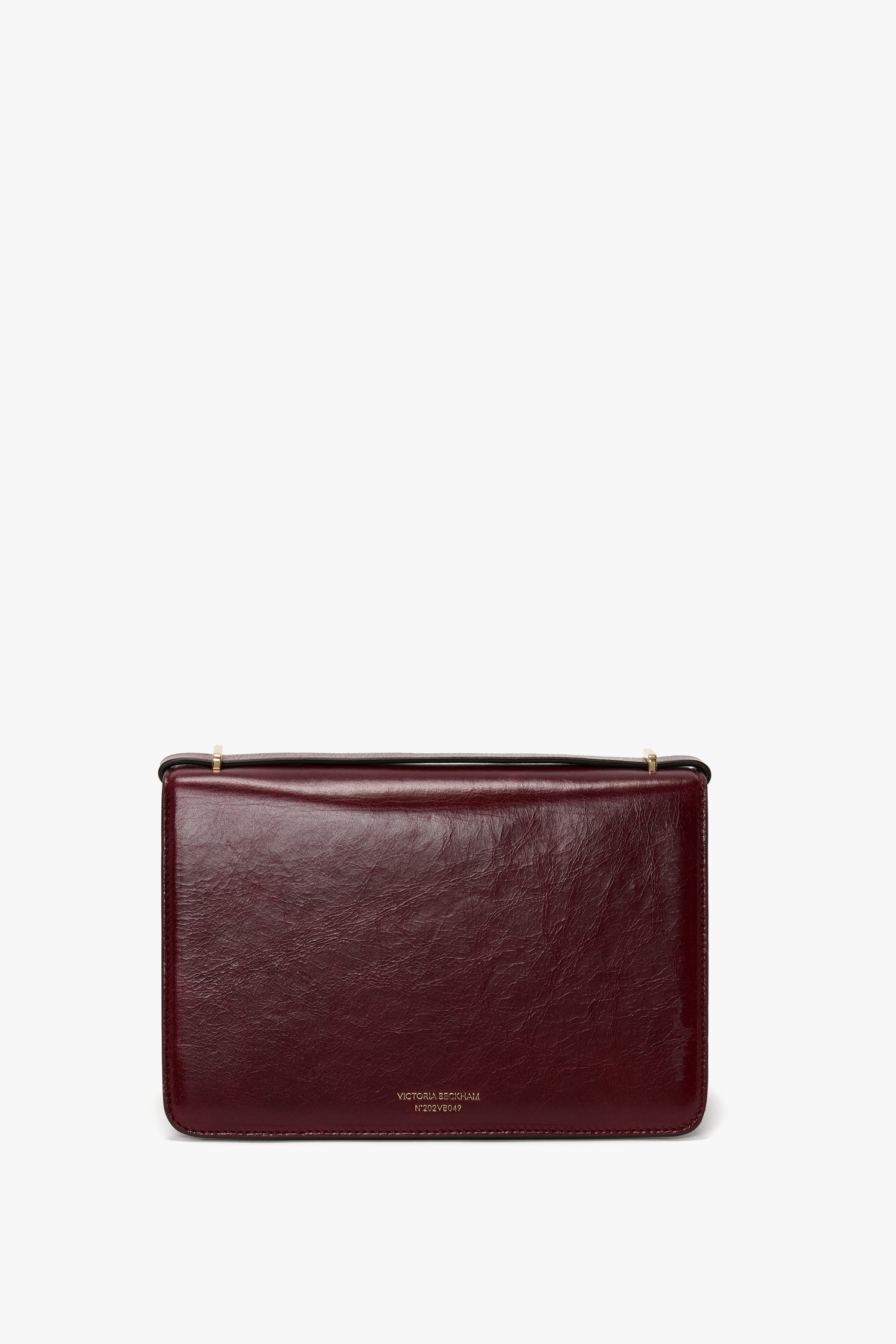 202 Crossbody Bag In Burgundy Distressed Leather Victoria Beckham UK