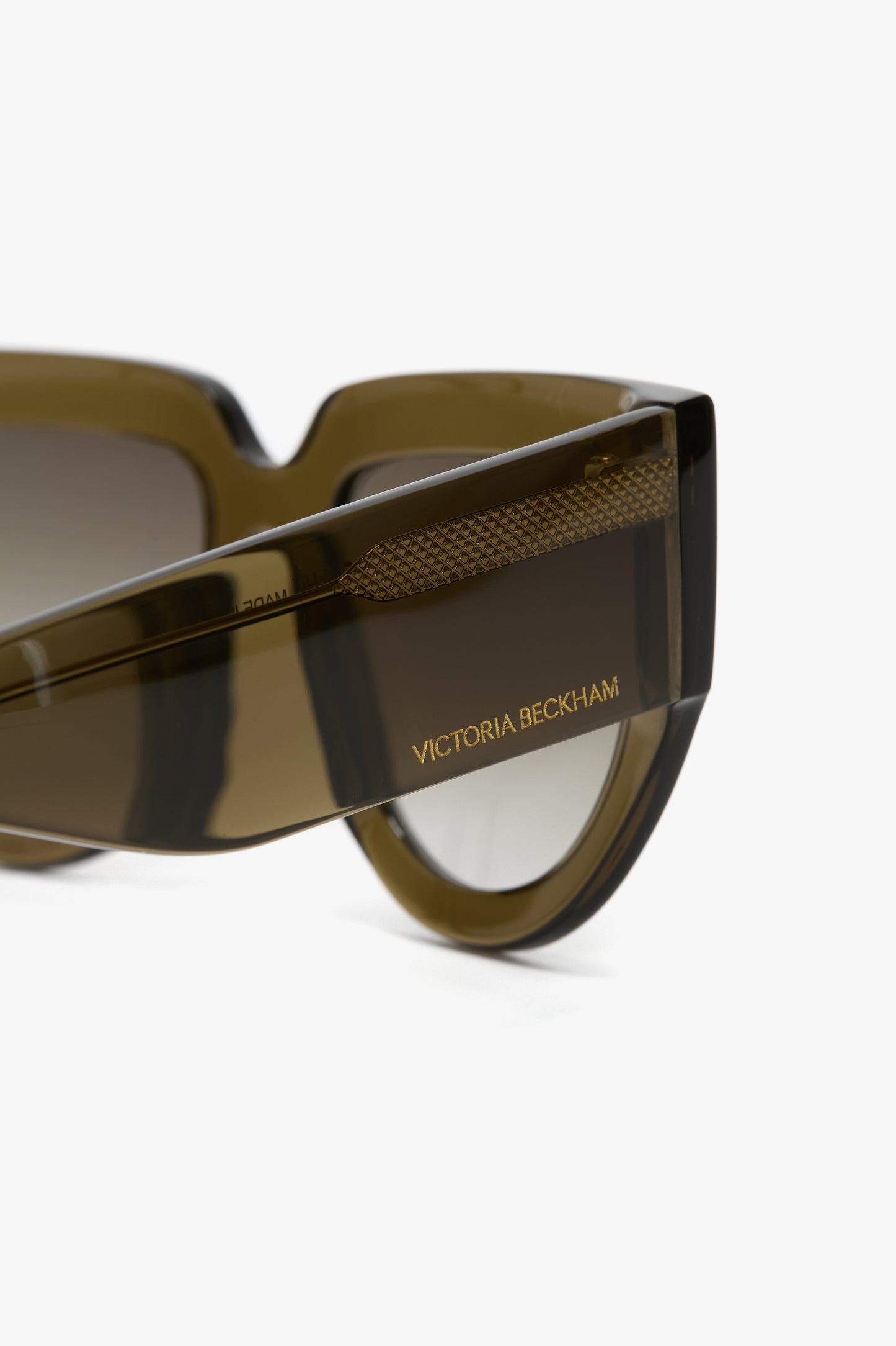 Soft Square Acetate Sunglasses In Khaki