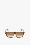 Flat Top Visor Sunglasses In Tortoise