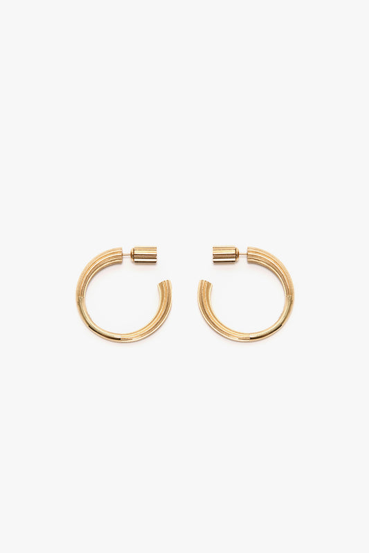 Cufflink Earrings In Light Gold