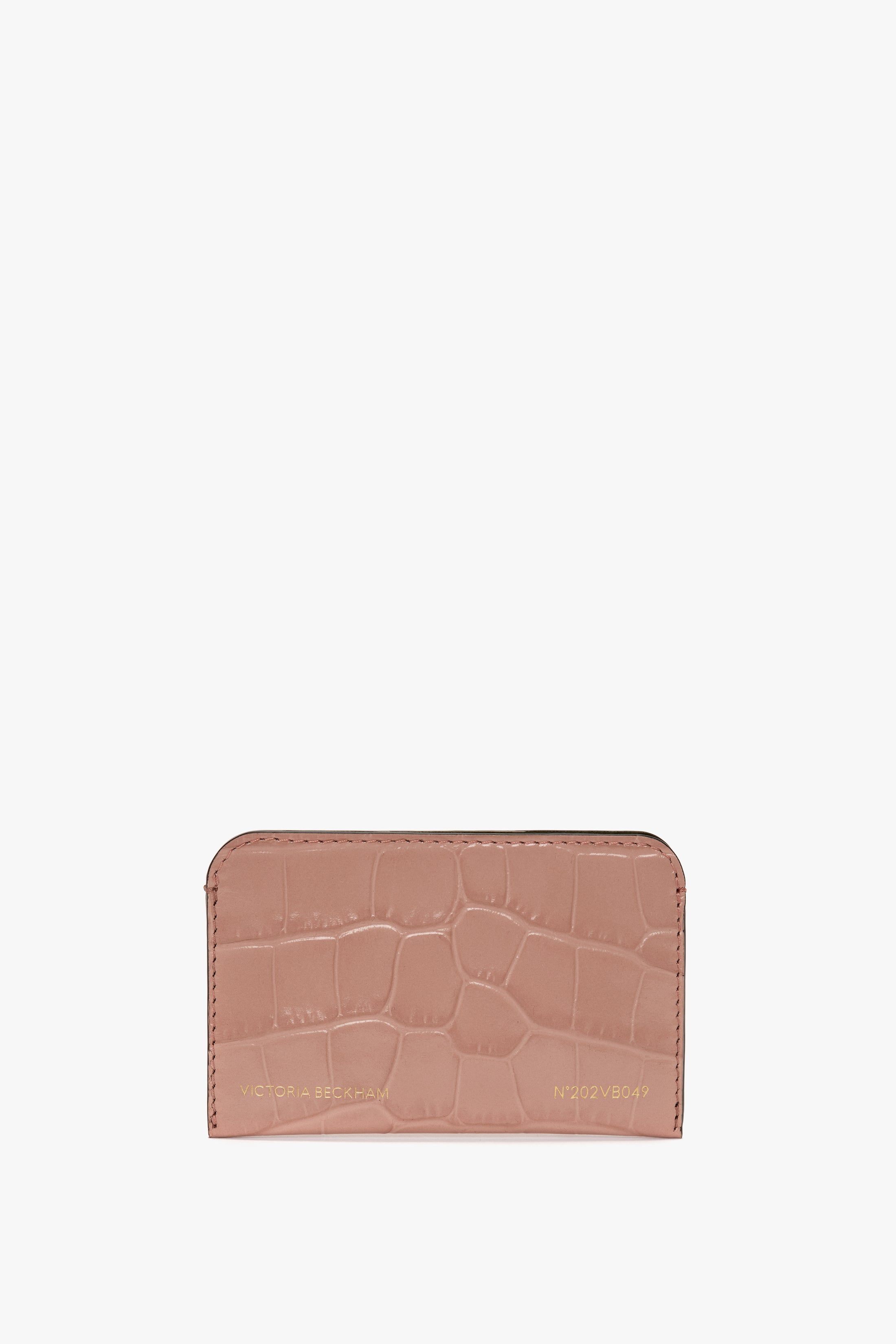 Envelope Card Holder Croc Embossed Leather