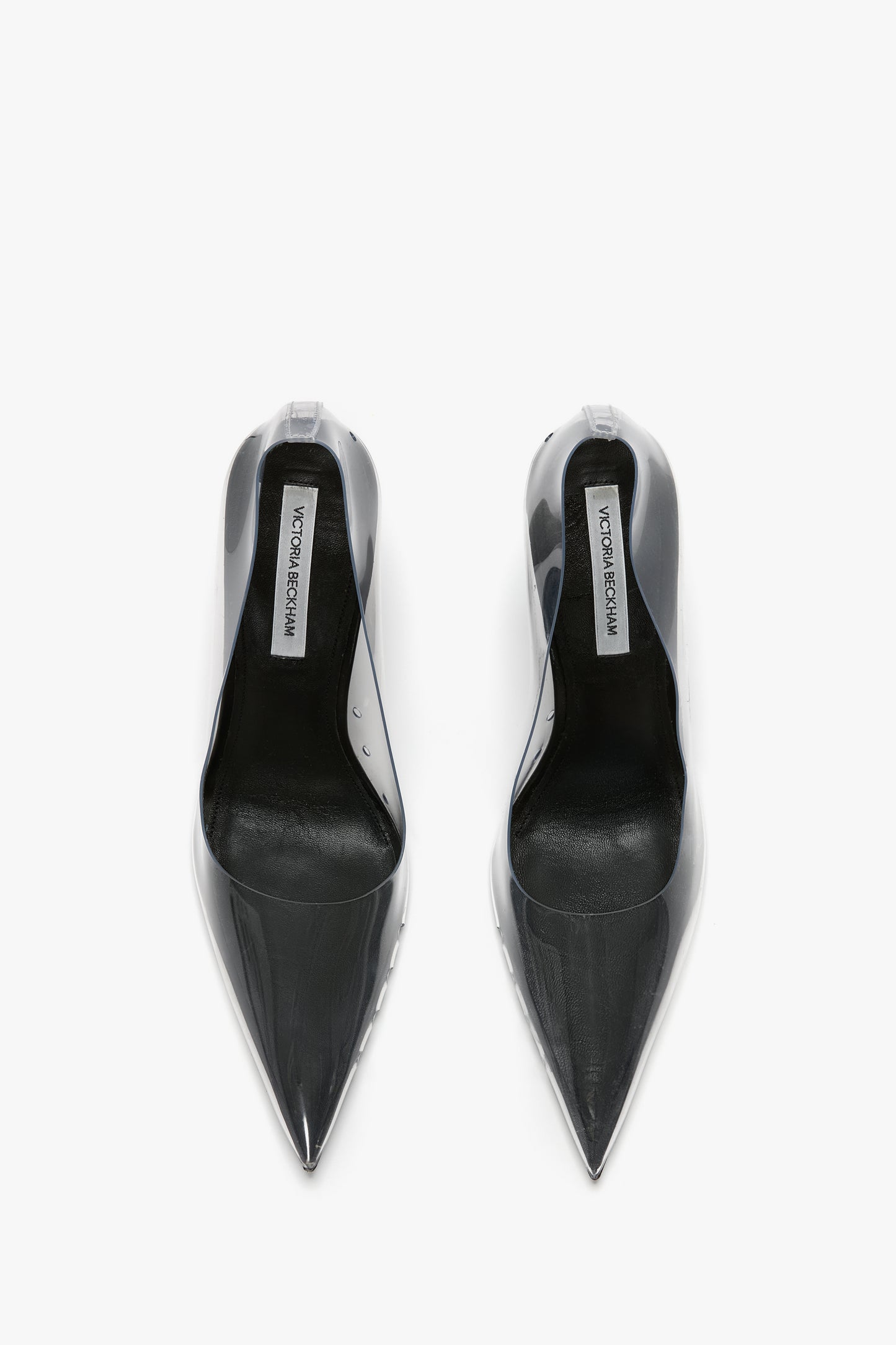 Transparent Heel PVC Pump In Black