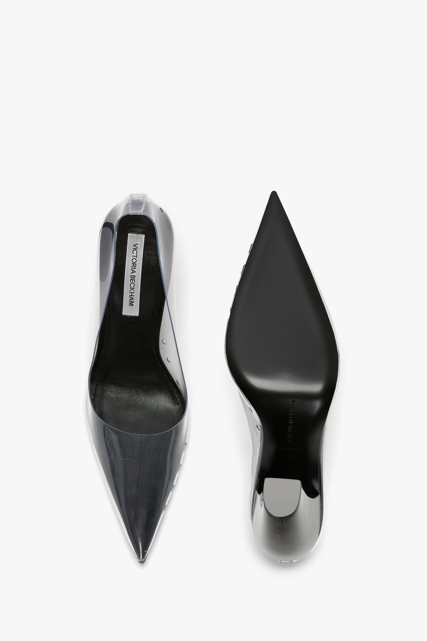 Transparent Heel PVC Pump In Black