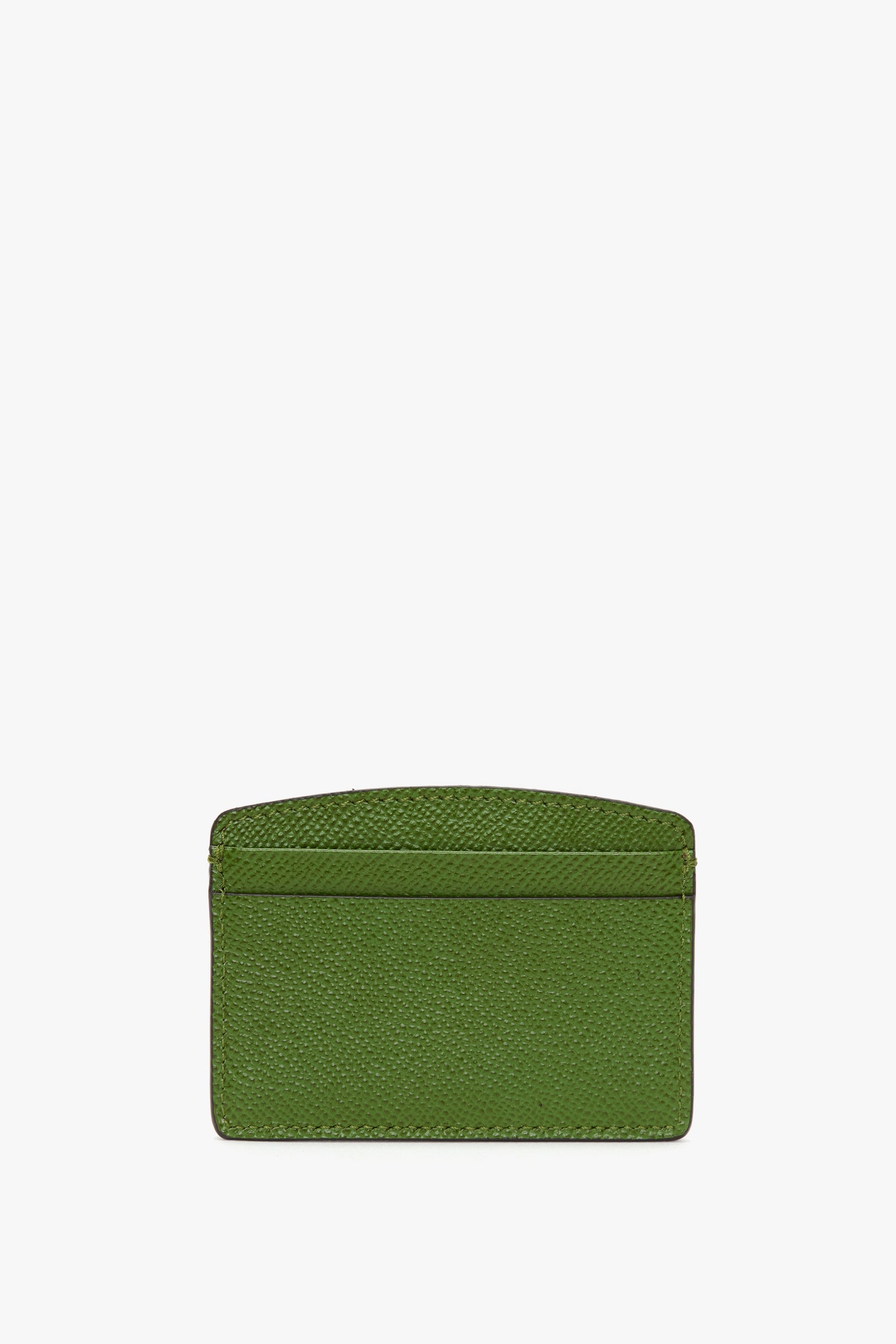 Victoria Card Holder In Green Grained Leather – Victoria
