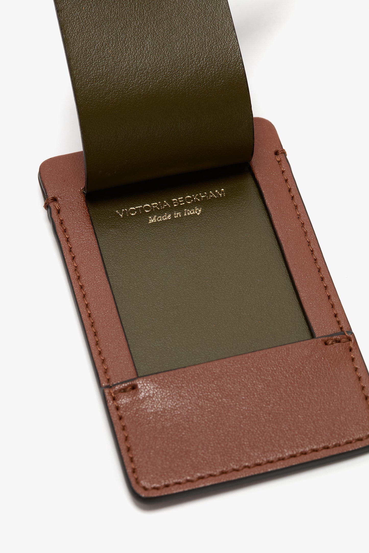 Luggage Tag In Tan Smooth Leather