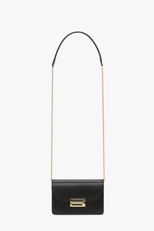 Nano Dorian Bag With Chain In Black Leather