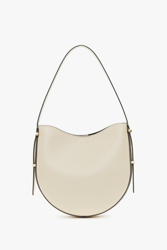 Medium Dia Hobo Bag In Ivory Leather