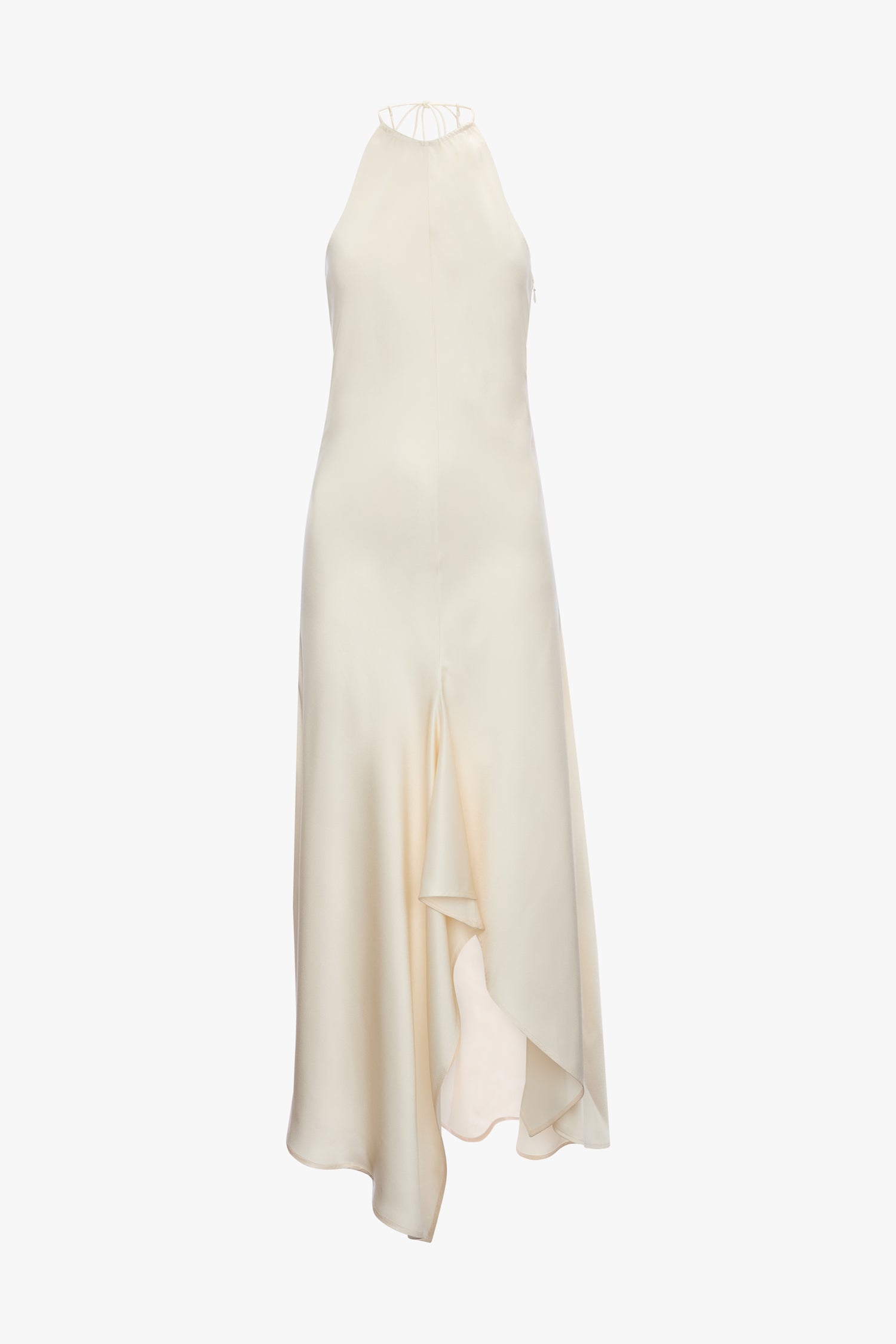 victoria beckham halter neck dress VICTORIA BECKHAM Satin halterneck midi dress