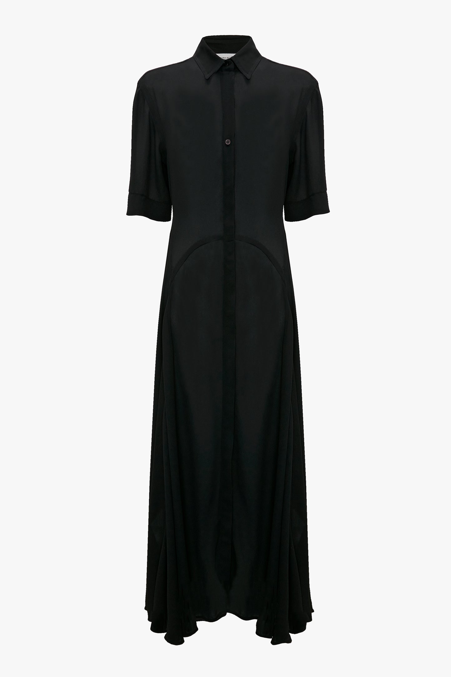 Panelled Midi Dress In Black