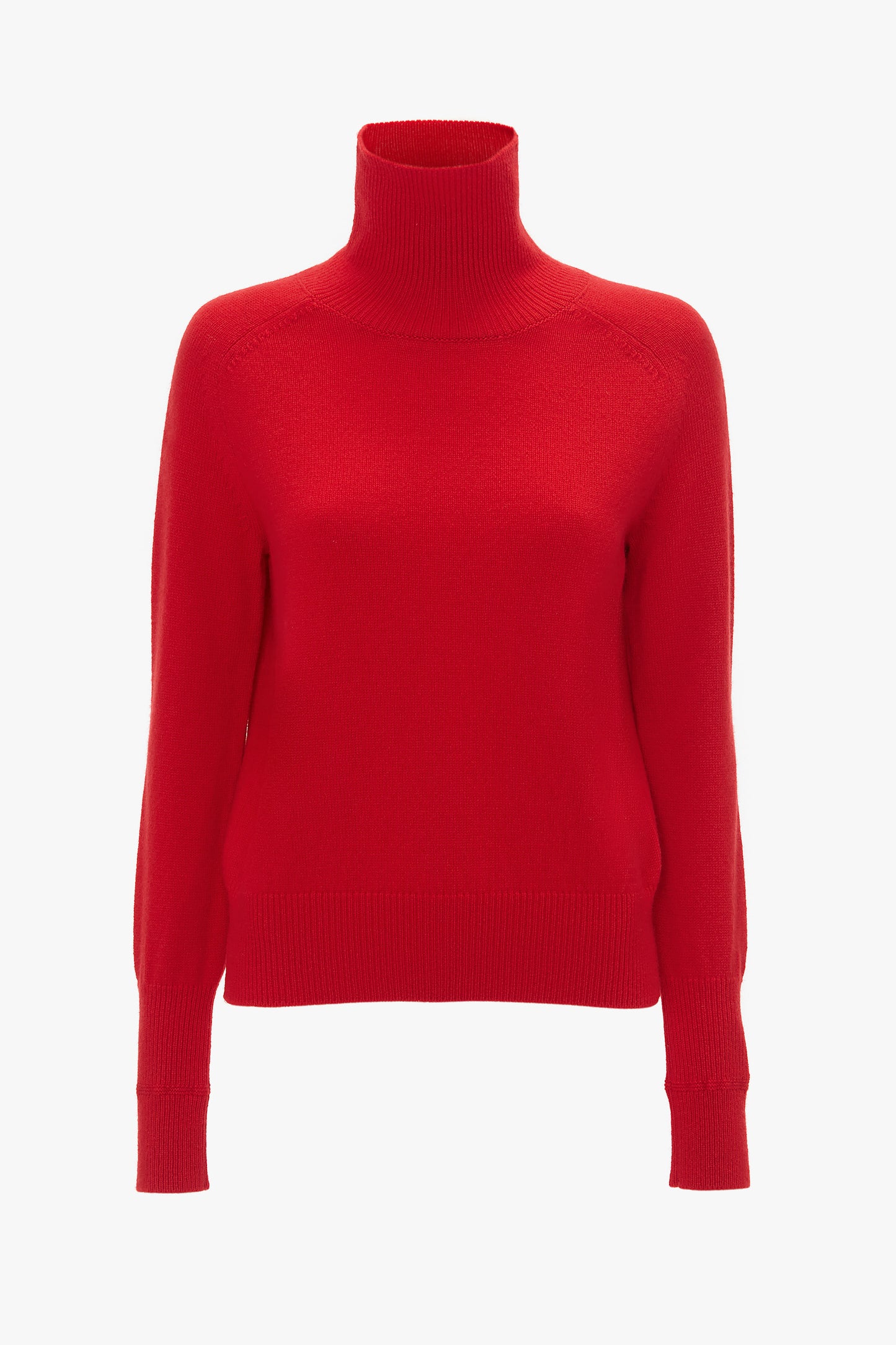 Polo Neck Jumper In Red