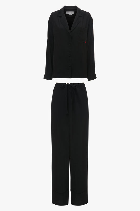VB Monogram Pyjama Sleep Set In Black