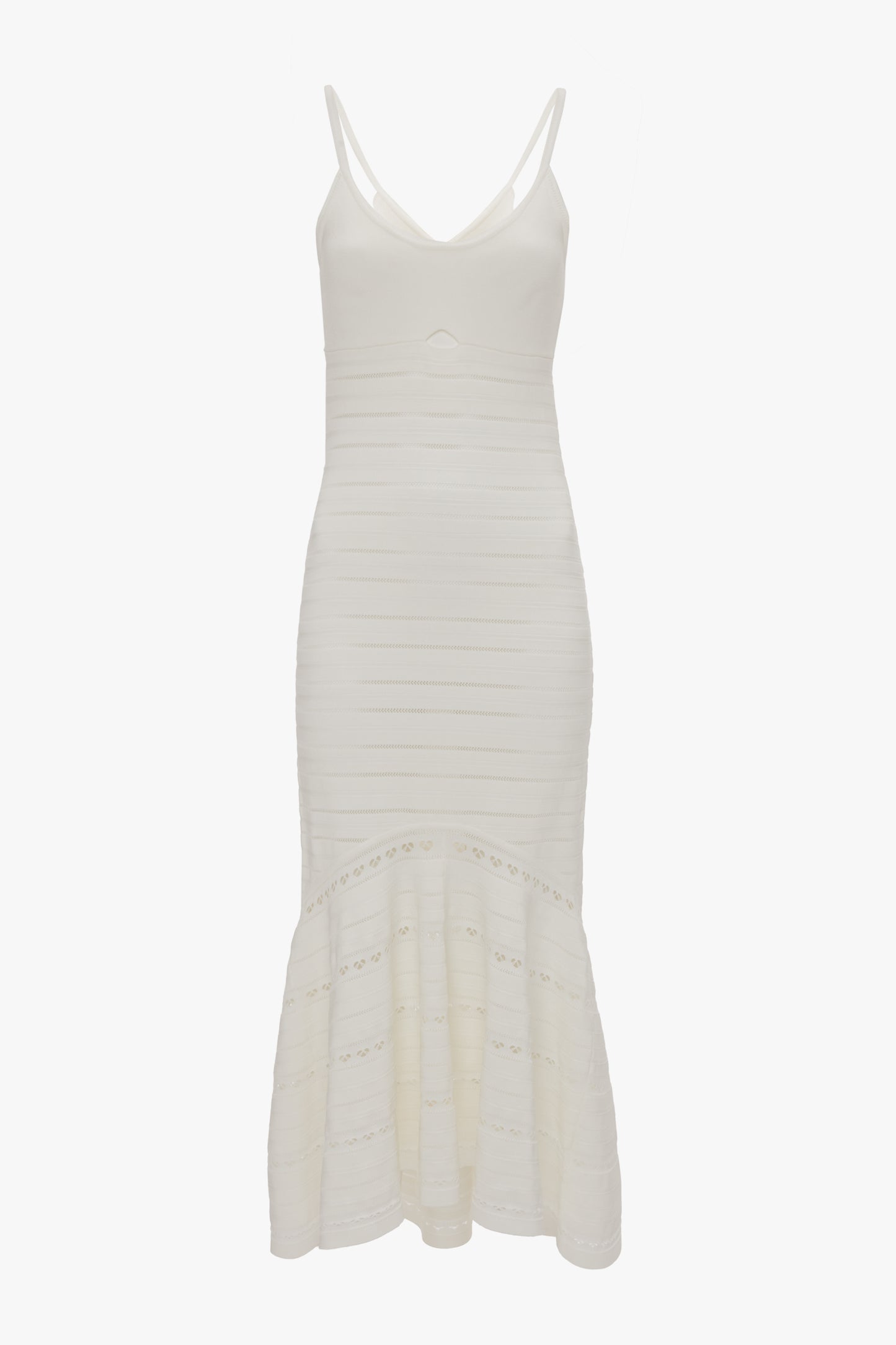 Cut-Out Detail Cami Dress In White
