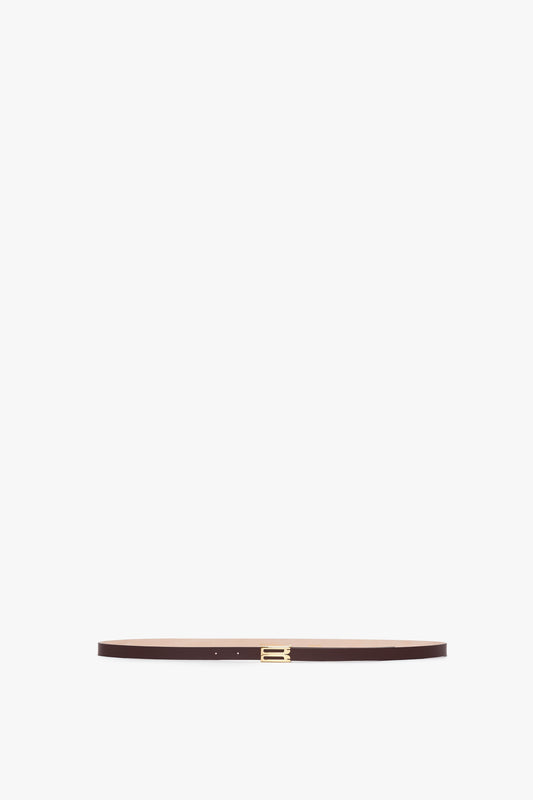 Exclusive Micro Frame Belt In Burgundy Leather
