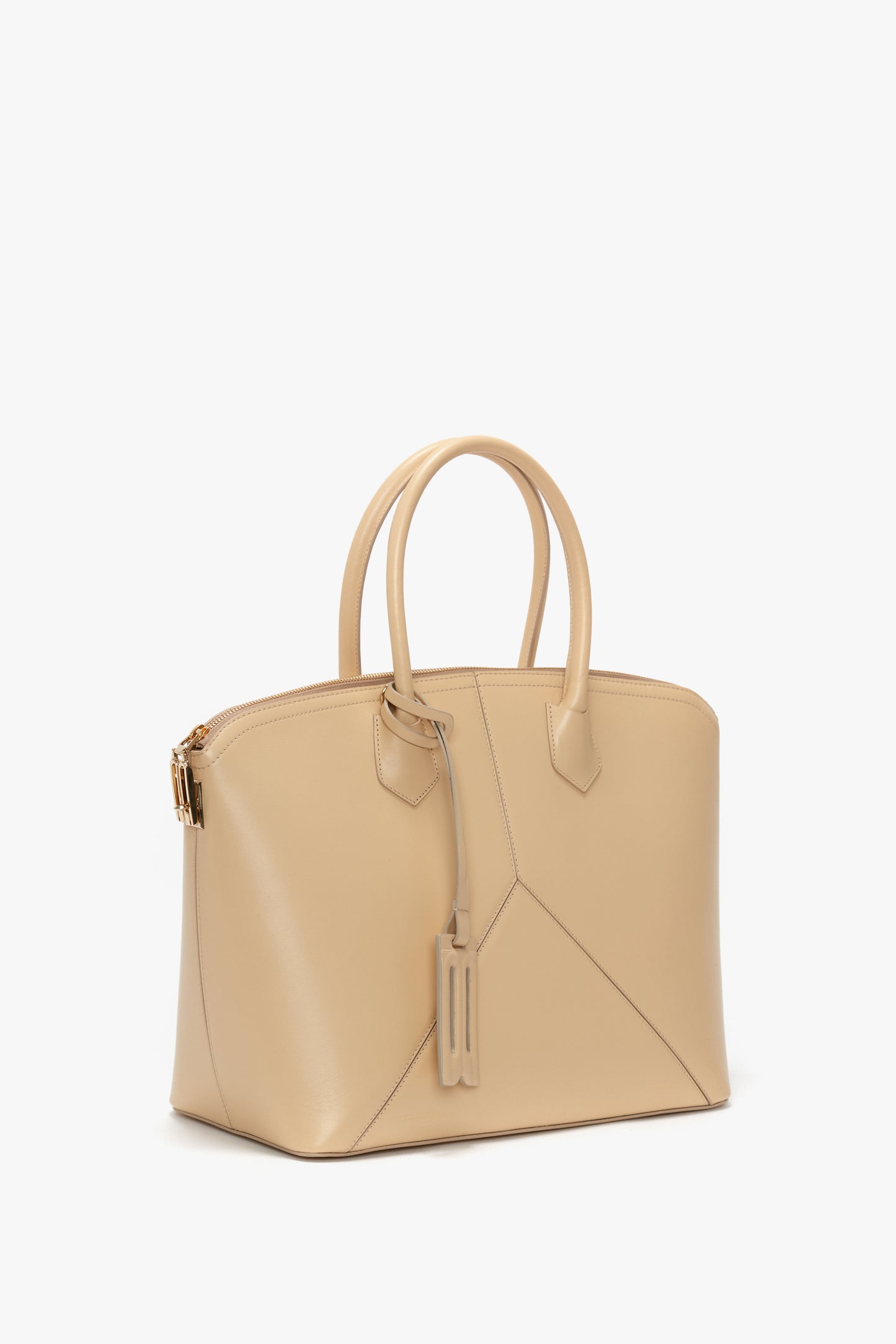 Victoria Top Handle Bag In Sesame Leather – Victoria Beckham UK