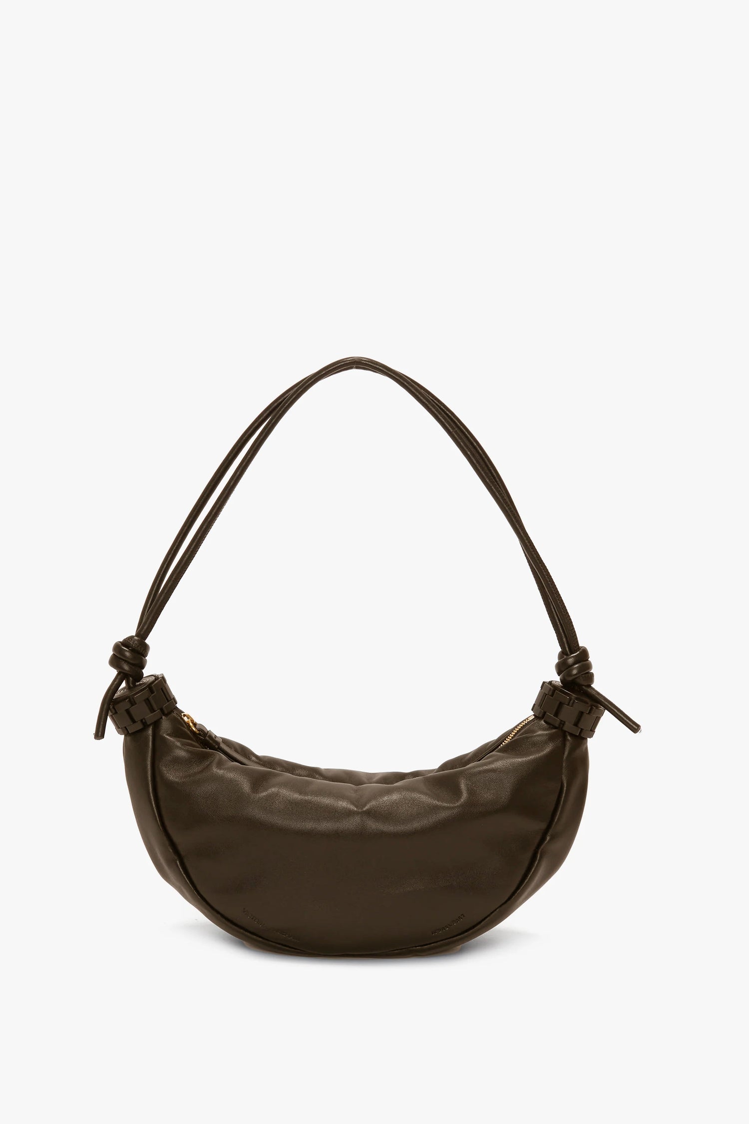 real leather half moon shoulder bag