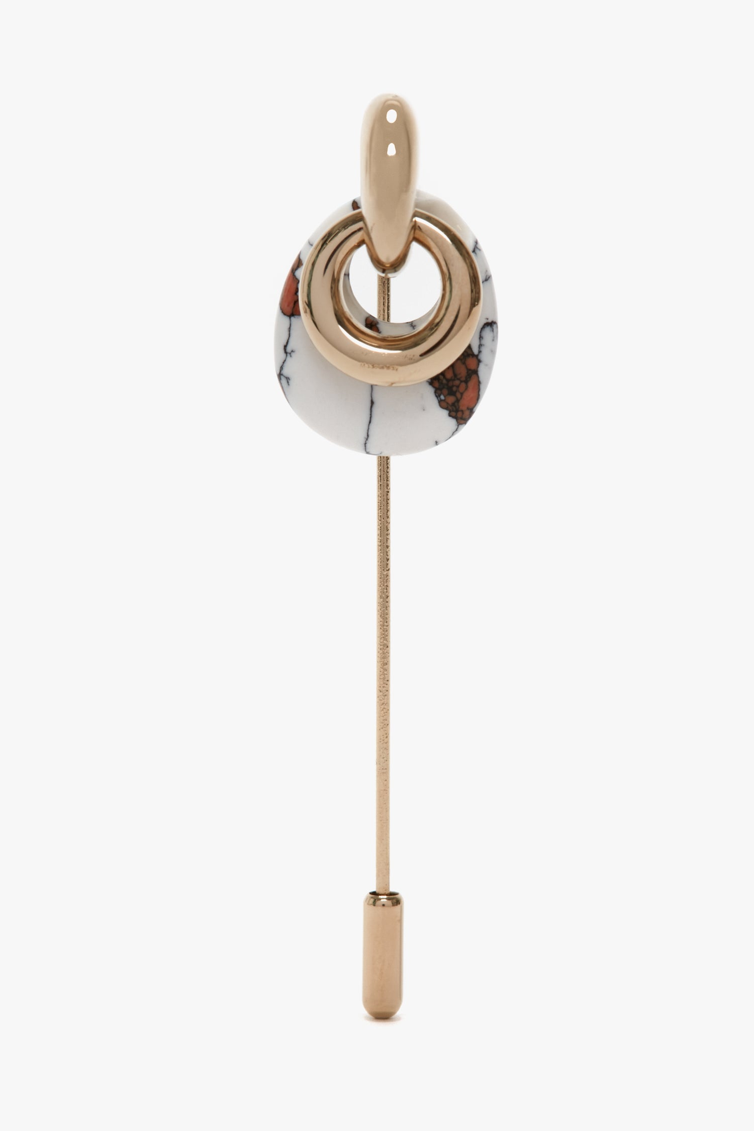 Exclusive Resin Charm Brooch In Light Gold White Victoria Beckham UK