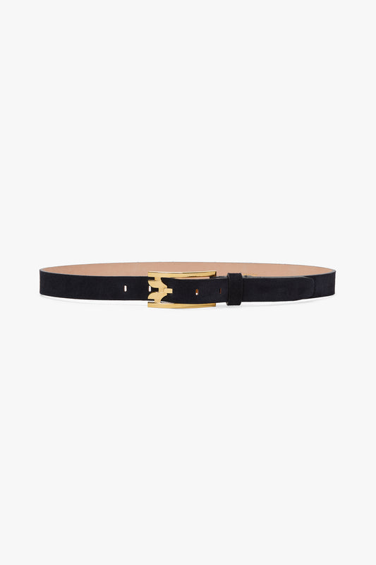 Dorian Pin-Buckle Belt In Navy Suede