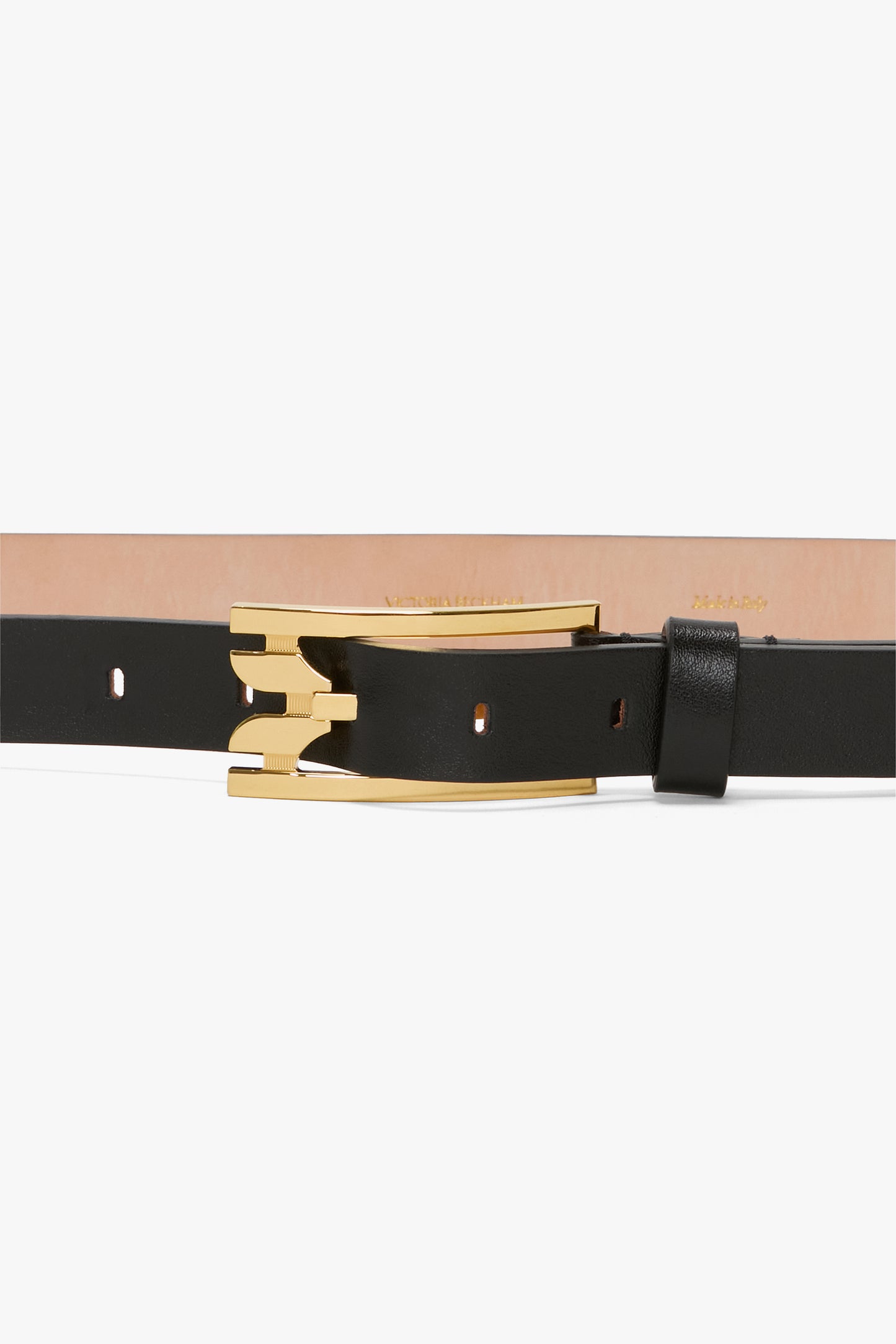 Pin-Buckle Belt In Black Smooth Leather