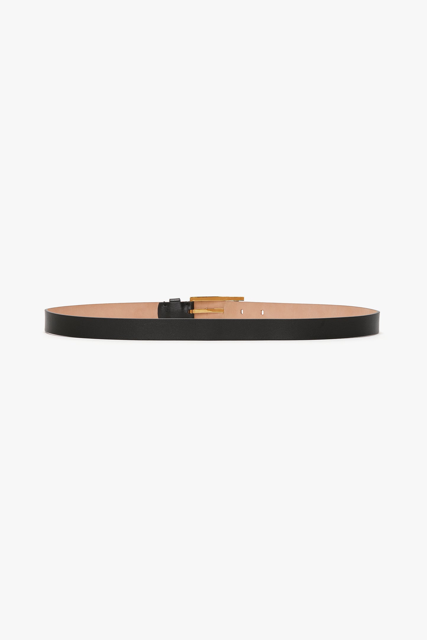 Pin-Buckle Belt In Black Smooth Leather