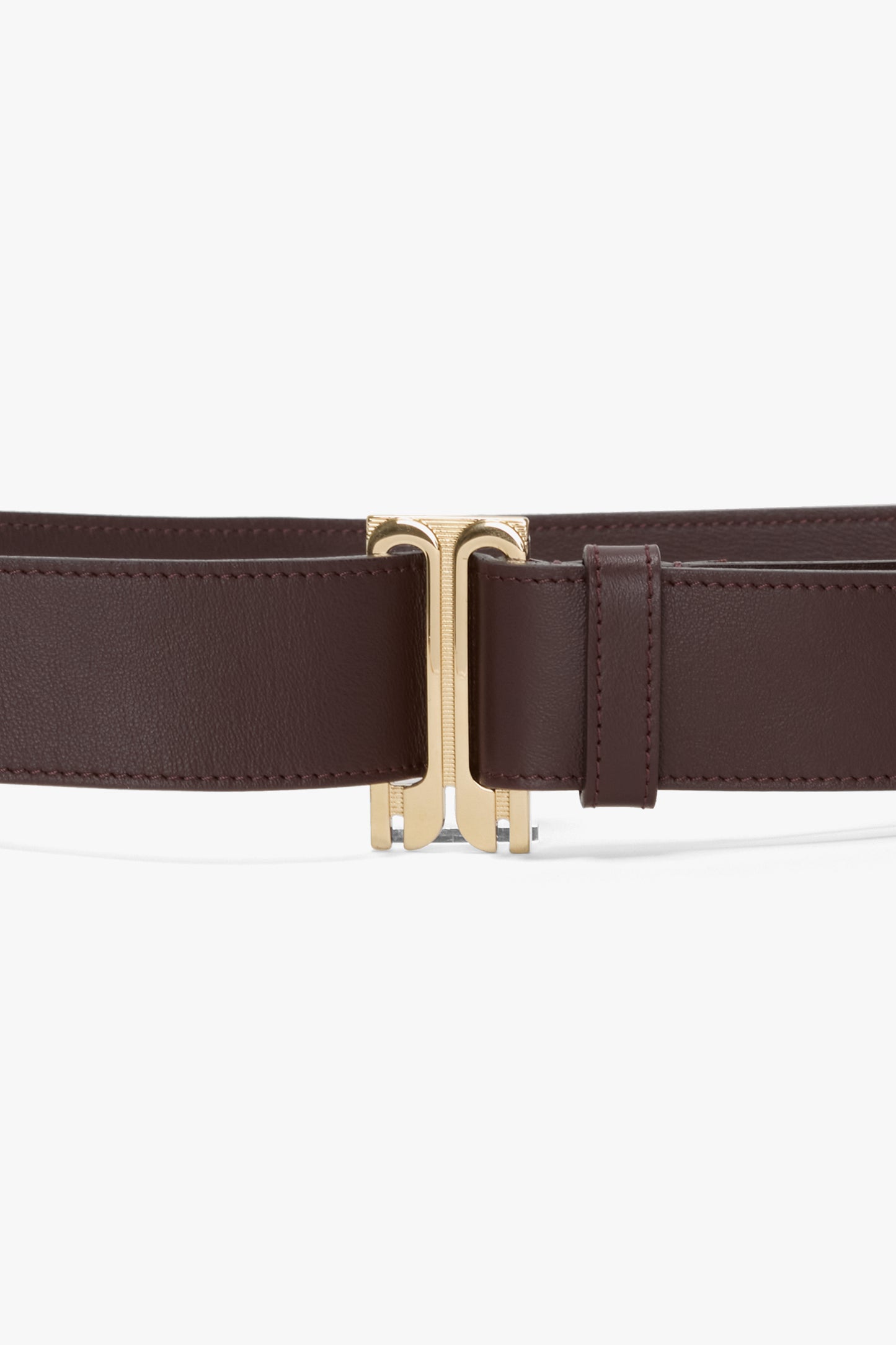 Dorian Tuxedo Belt In Burgundy Soft Leather