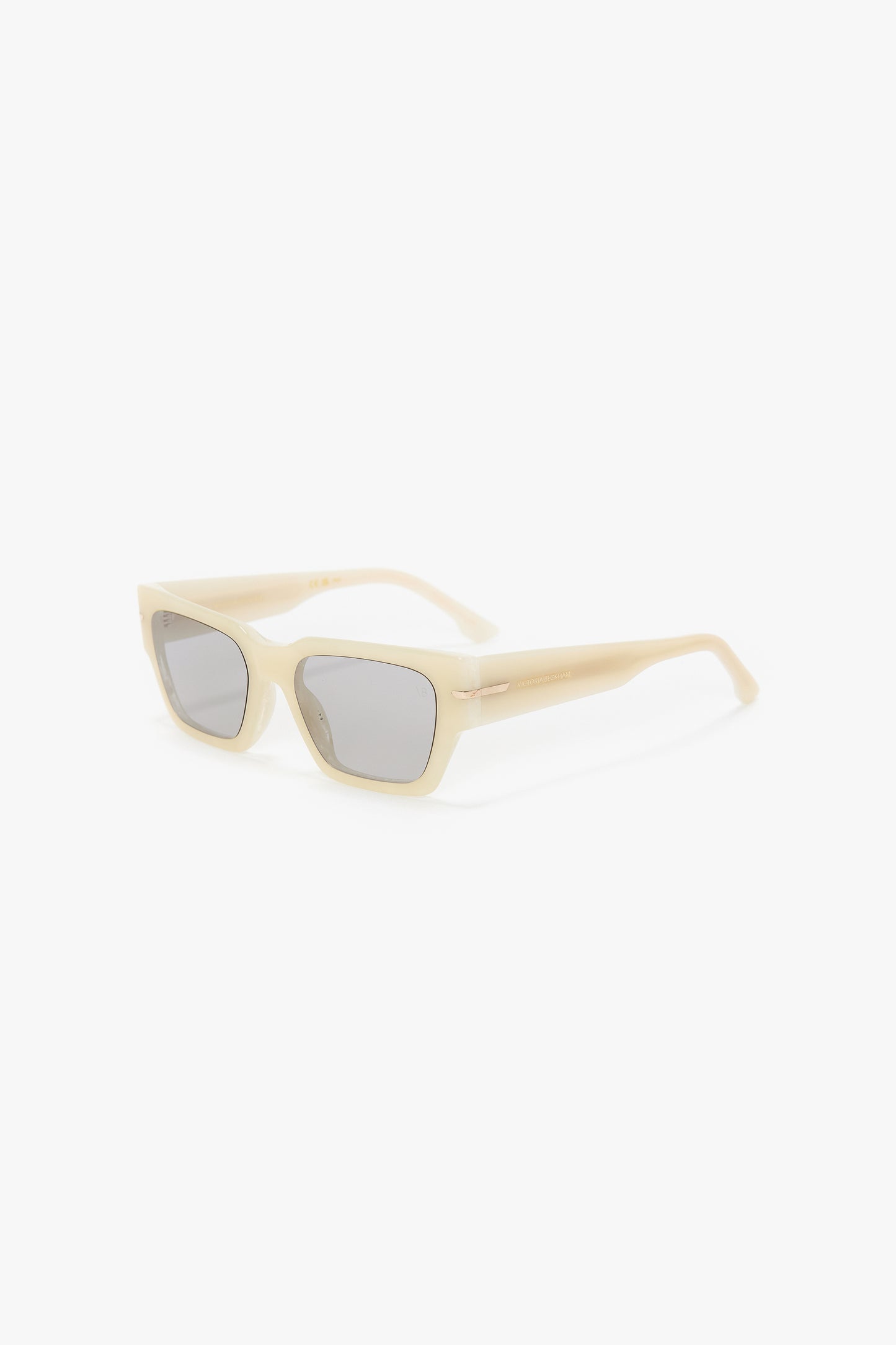 Acetate Sunglasses In Ivory Marble