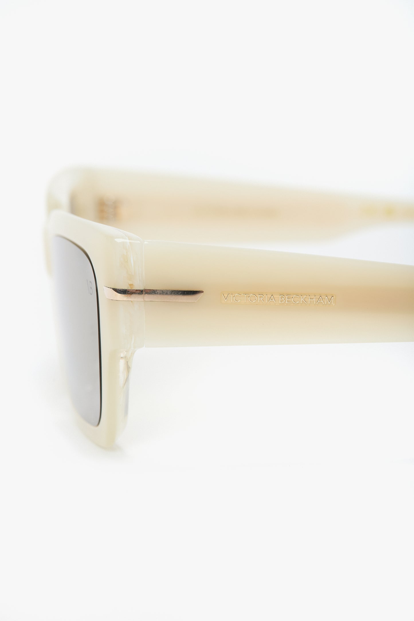 Acetate Sunglasses In Ivory Marble