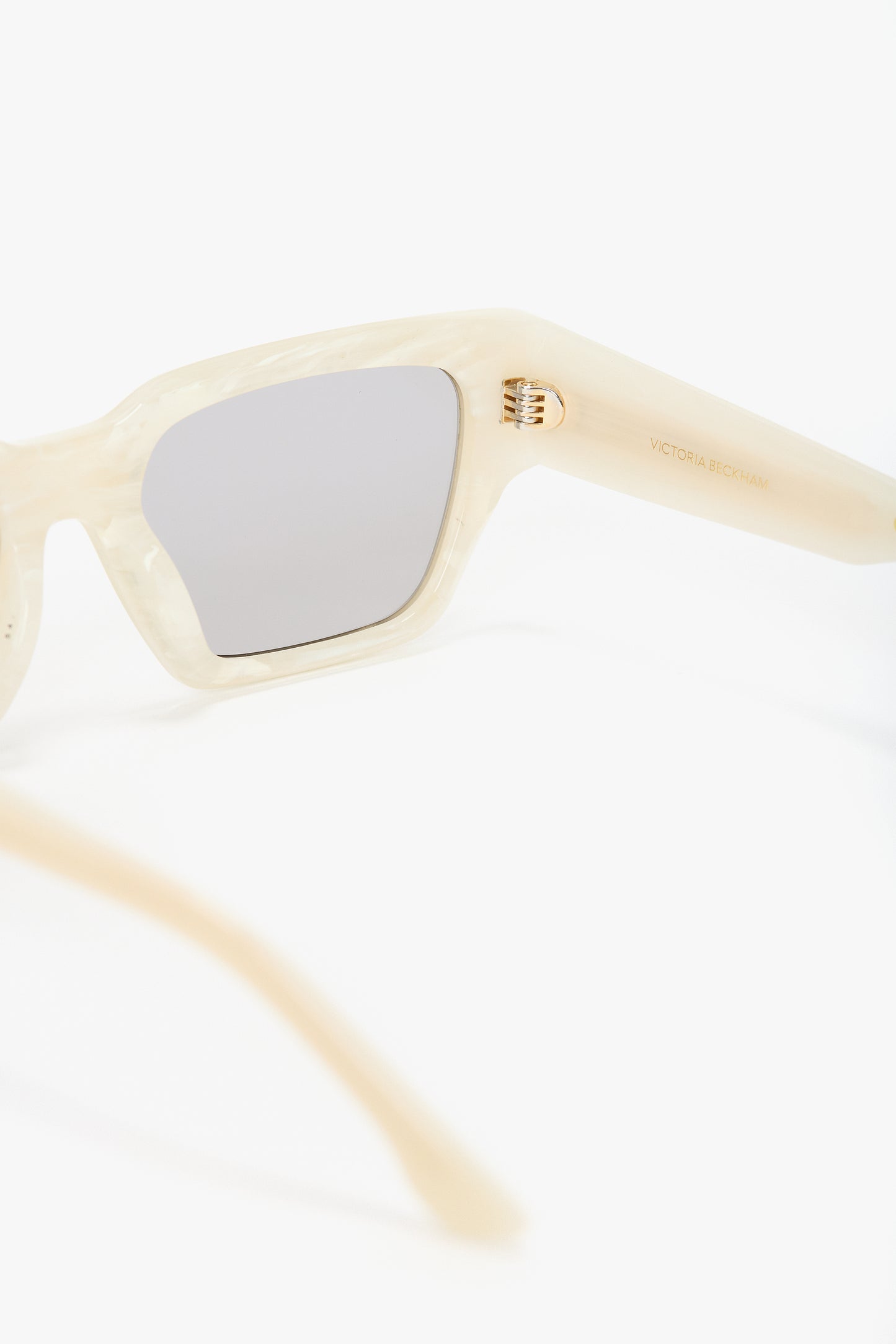 Acetate Sunglasses In Ivory Marble