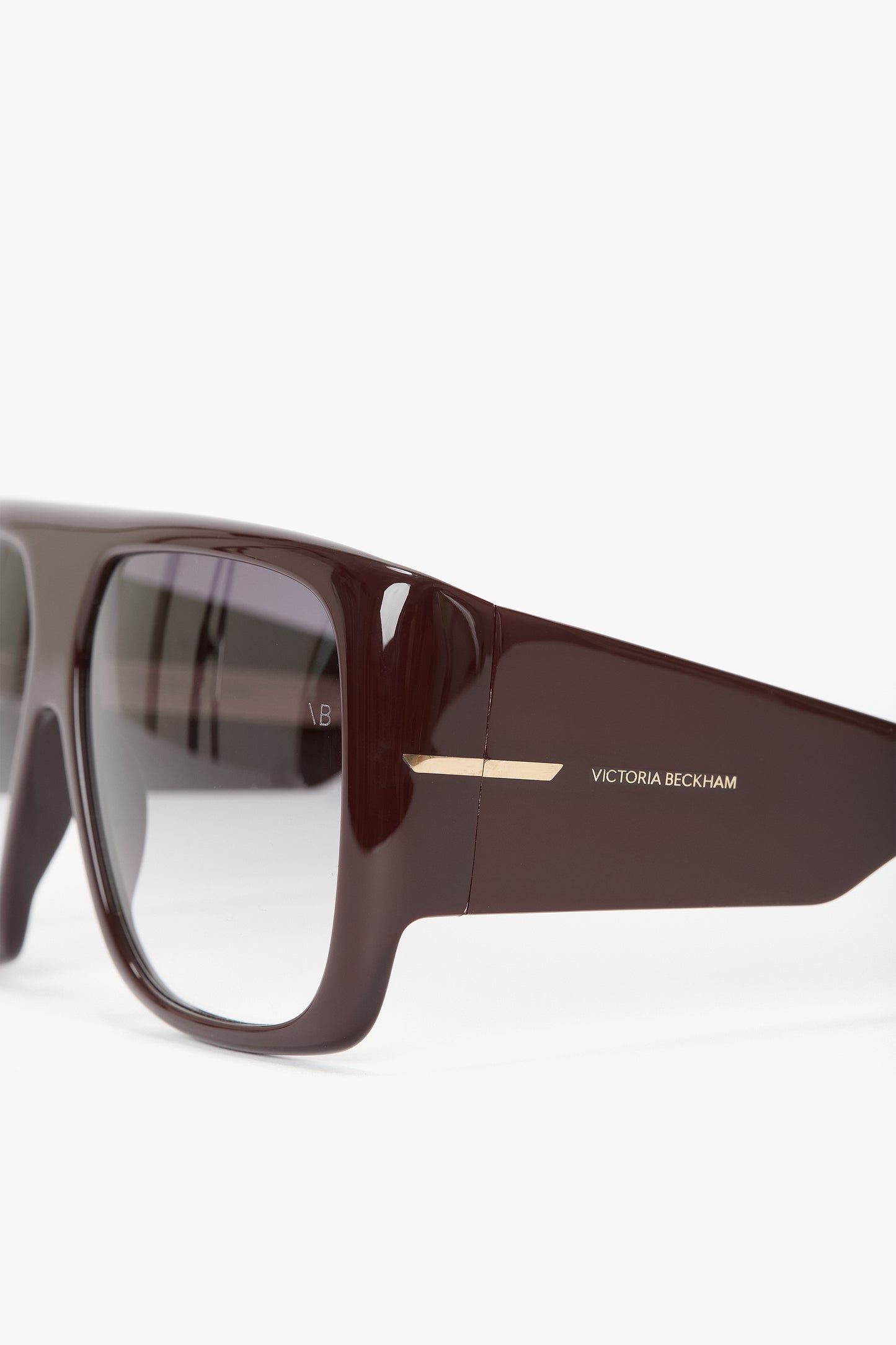 Oversized Soft Square Acetate Frame In Burgundy