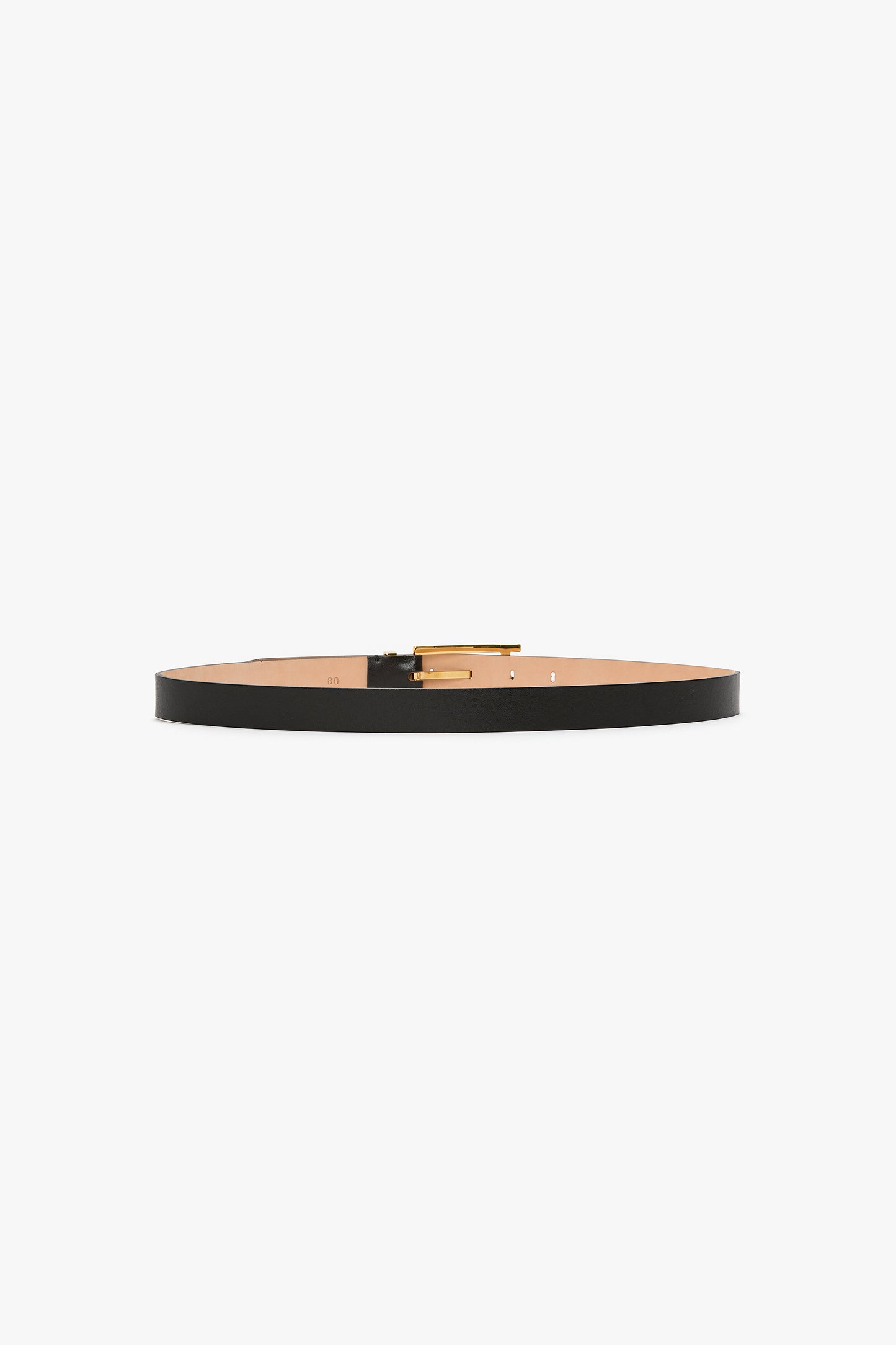 Dorian Pin Buckle Belt In Black Smooth Leather