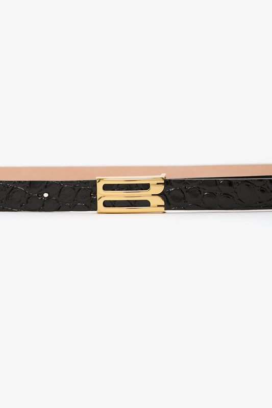 Dorian Frame Belt Micro Croc Embossed Leather