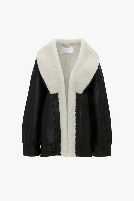 Shearling Coat In Monochrome