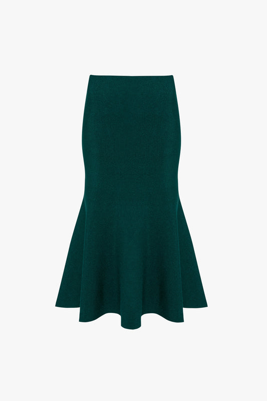 VB Body Flared Skirt In Lurex Green