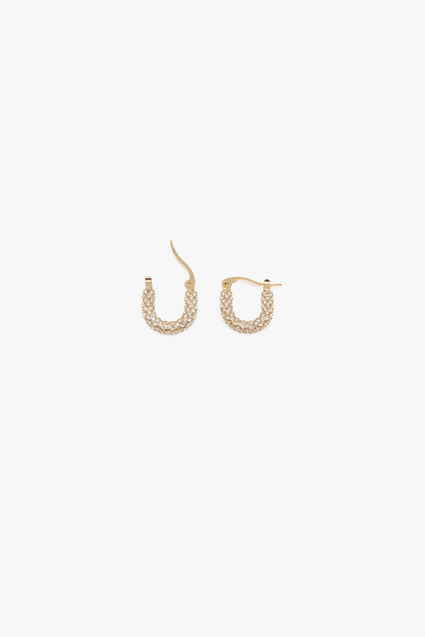 Medium Pavé Crystal Hoop Earrings