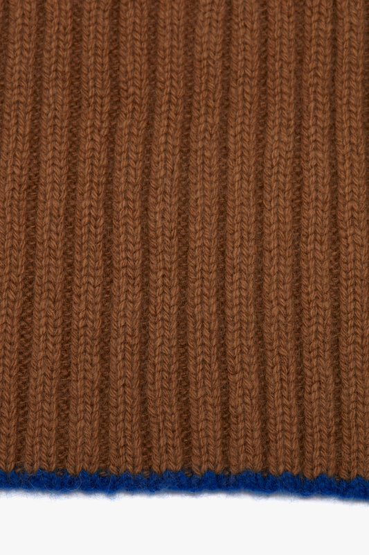 Exclusive Logo Patch Scarf In Camel