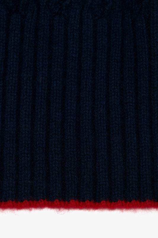 Exclusive Logo Patch Scarf In Navy
