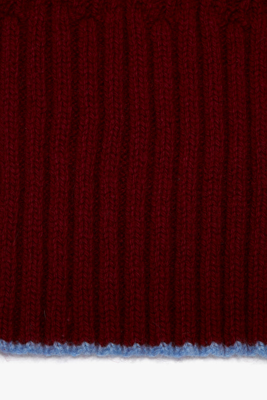 Exclusive Logo Patch Scarf In Burgundy