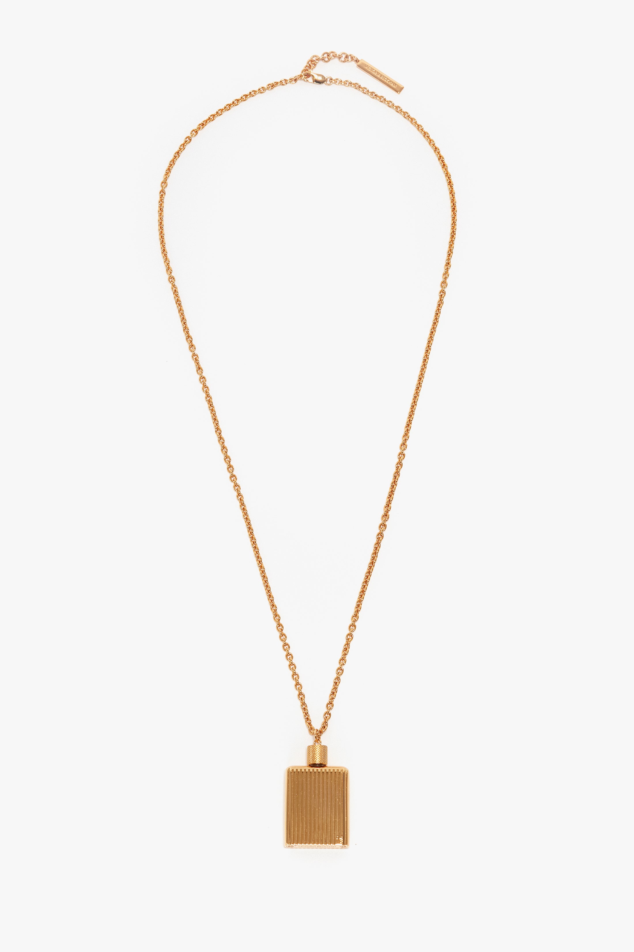 Exclusive Perfume Bottle Necklace In Brushed Gold – Victoria Beckham UK