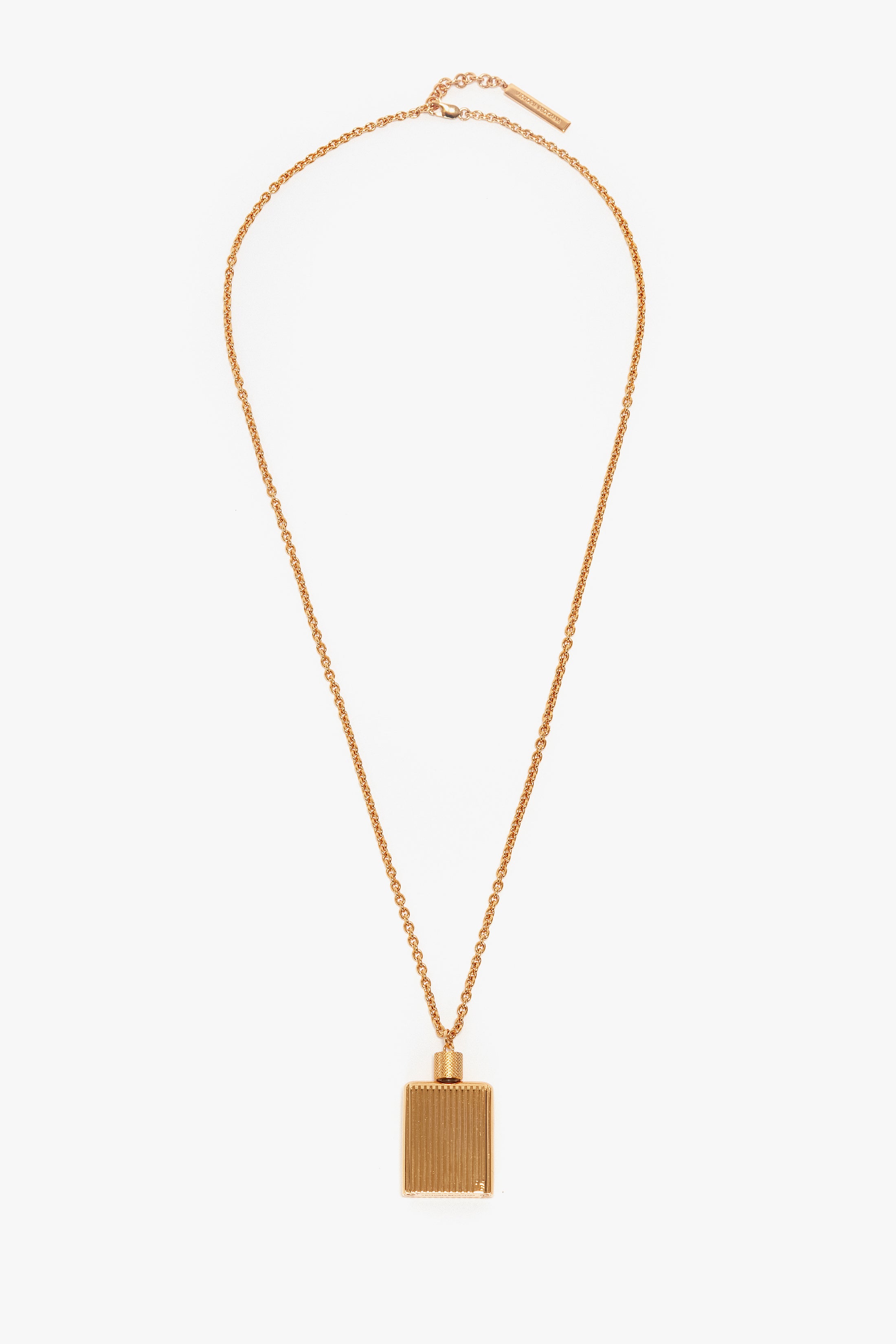 Perfume Bottle Necklace Brushed