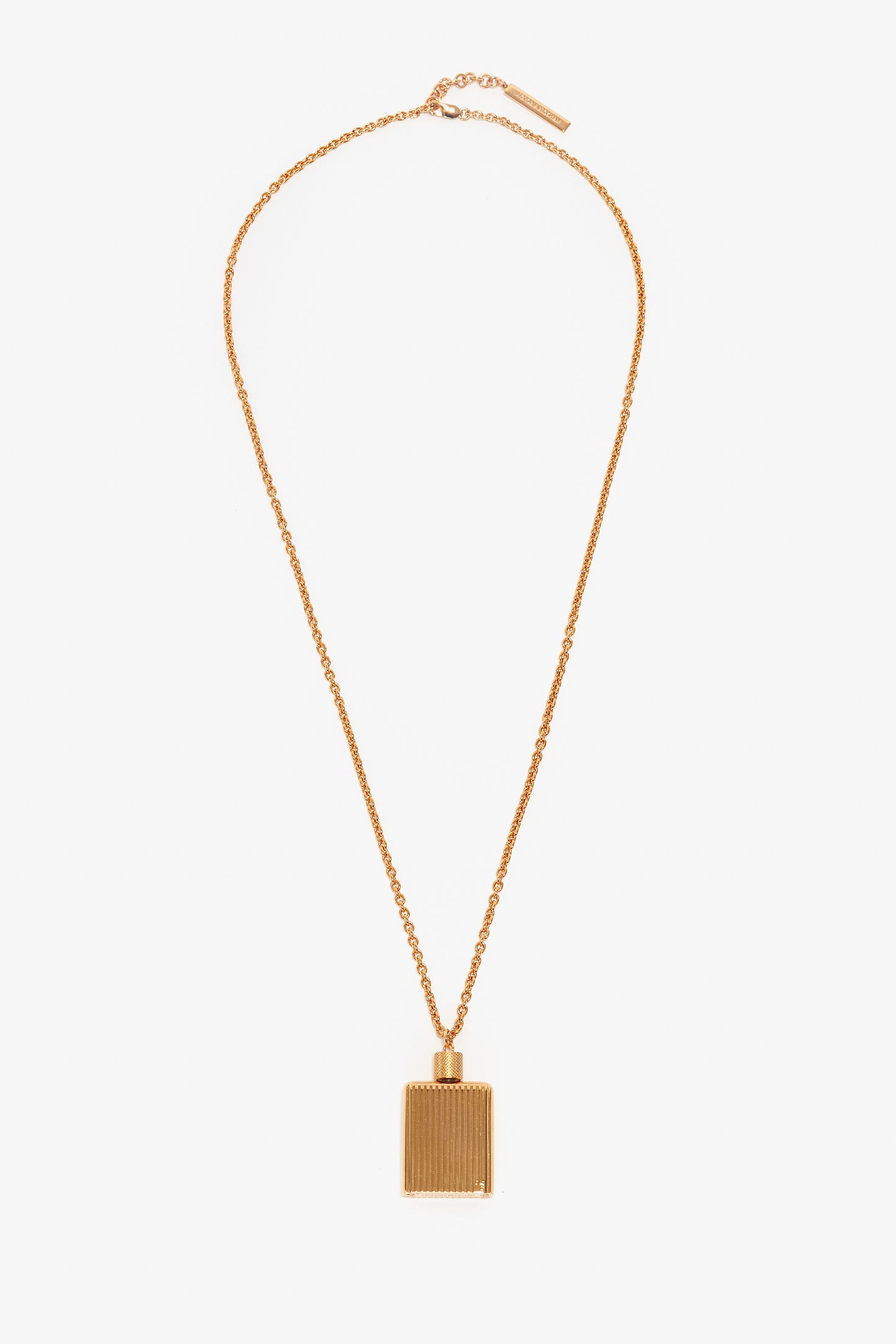 Exclusive Perfume Bottle Necklace In Brushed Gold