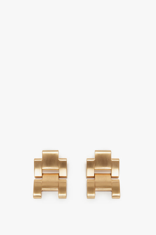 Exclusive Jumbo Chain Earrings in Brushed Gold