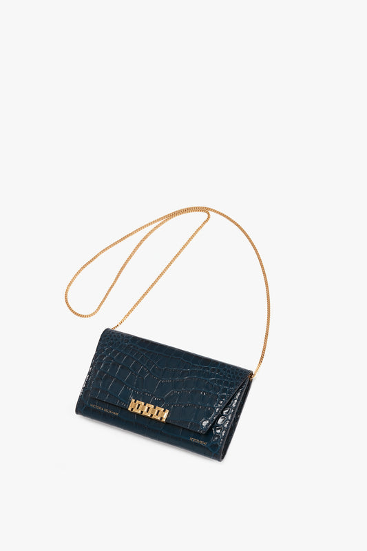 Mini Chain Pouch In Sapphire Blue Leather – Victoria Beckham UK