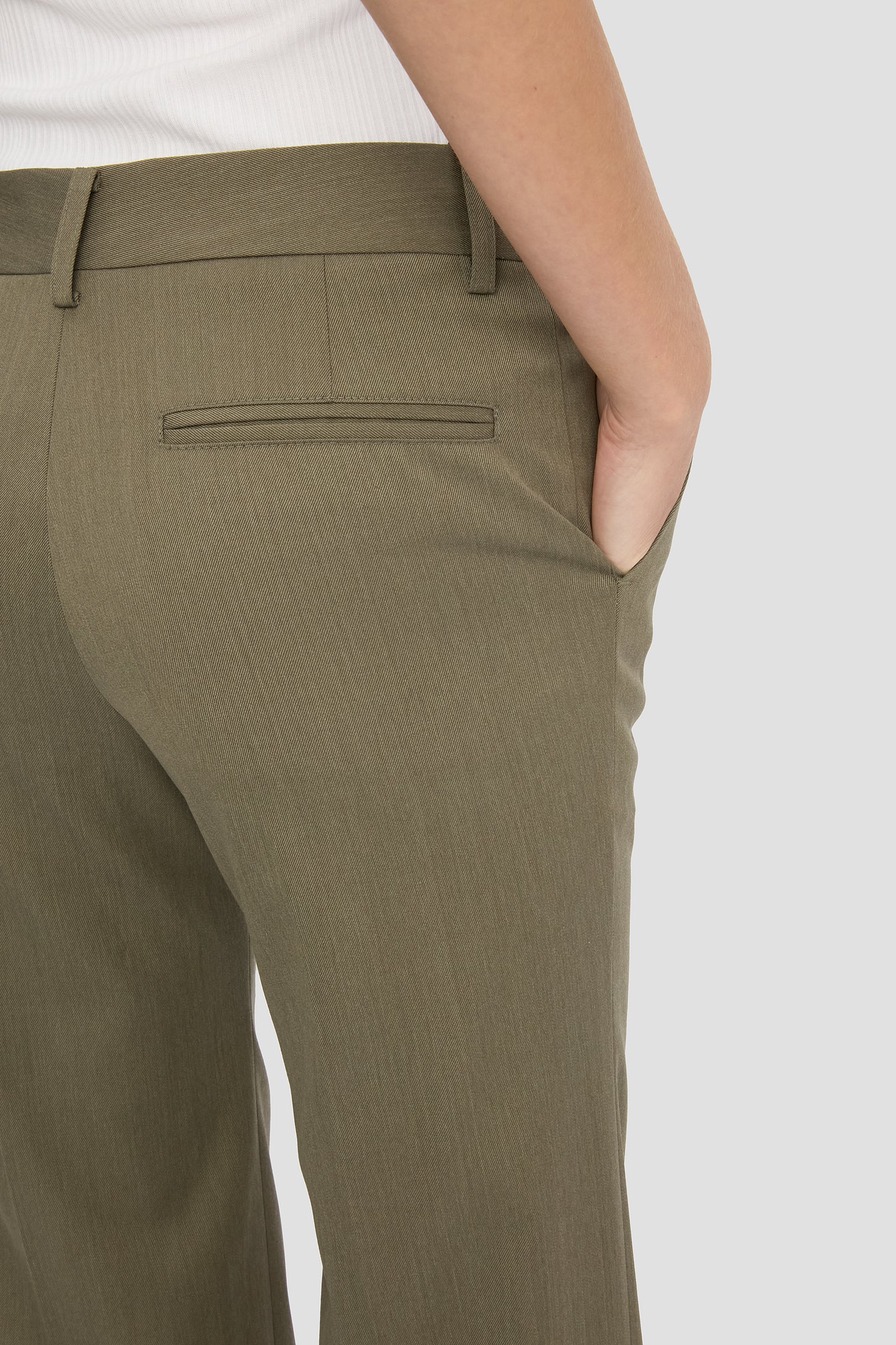 Tailored Straight Leg Trouser In Sage Melange