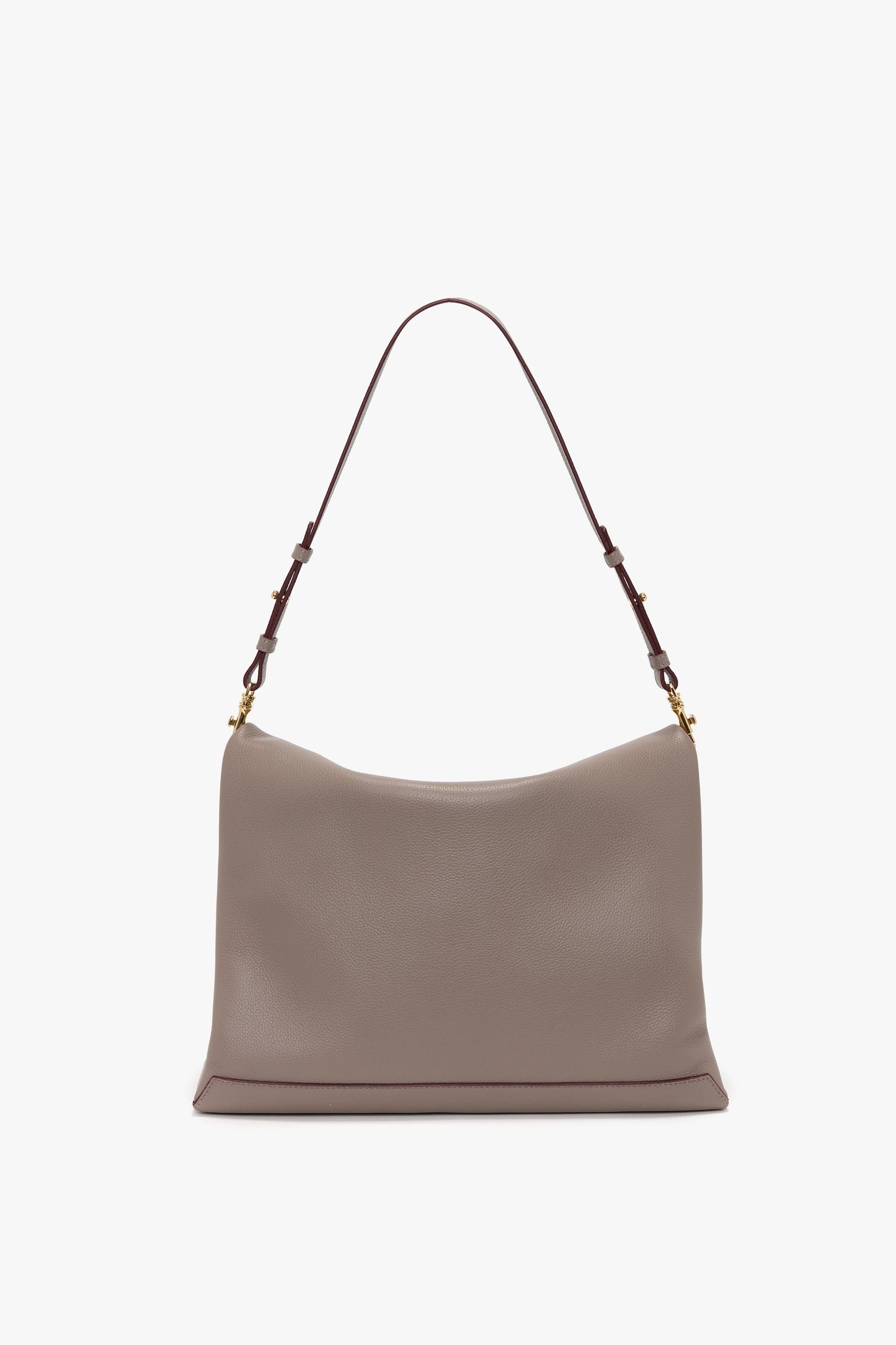 Jumbo Chain Pouch In Taupe Leather